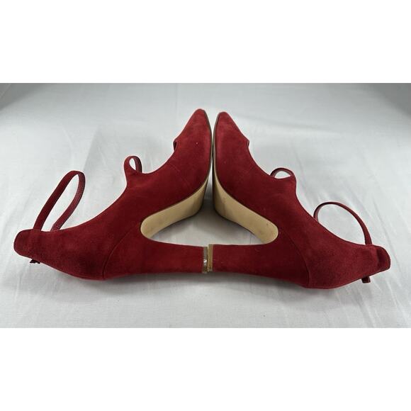 MARC FISHER RED SUEDE Mary Jane Style PUMP SIZE 10M - Picture 9 of 14